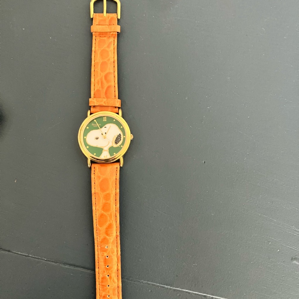 Snoopy Watch with Orange Strap